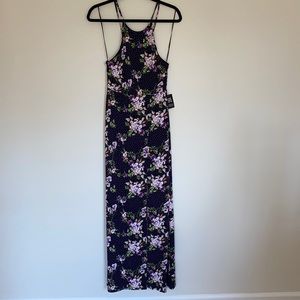 Express Purple Floral Maxi Dress Size XS NWT